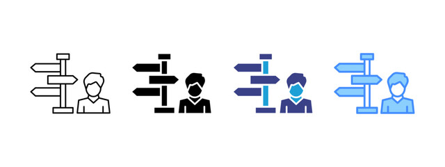 Guidance icon set multiple style collection © Ifanicon