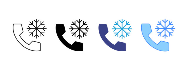 Cold Call  icon set multiple style collection