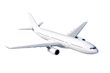 Obraz premium White Commercial Airplane in Flight