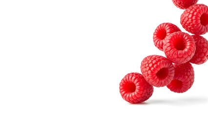 Fresh Raspberry Isolated With Copy Space