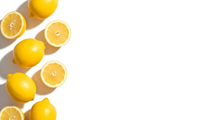 Fresh Lemon Isolated With Copy Space