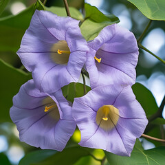 Blooming purple flowers nature reserve botanical photography lush environment close-up view beauty of nature