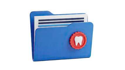 Dental Record Folder with Tooth Icon