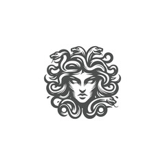 Medusa logo icon design illustration