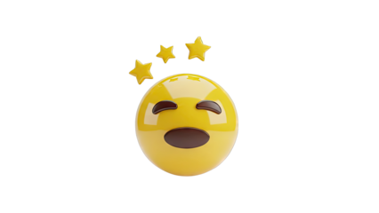 Dizzy Emoji with Stars