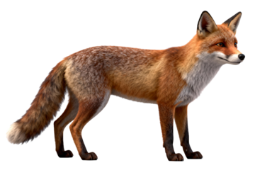 Elegant Red Fox Standing in Natural Habitat