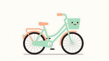 Fototapeta premium Colorful illustration of a bicycle.