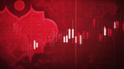 Bahrain National Day Premium Finance Banner With Deep Red Background and Geometric Patterns Celebrating Stability and Trust in the Financial Sector
