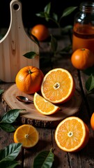 still life with oranges