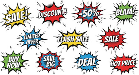 Eye-Catching Sale and Discount Badges Limited Offers, Flash Sales, and More!