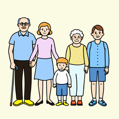 Family isolated on white background Vector