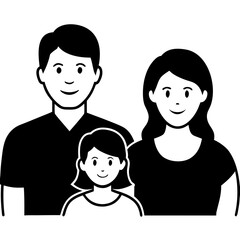 Family isolated on white background Vector