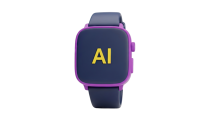 Smartwatch with AI logo