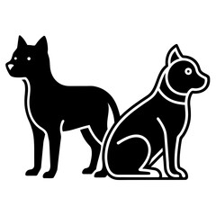 Dogs isolated on white background Vector