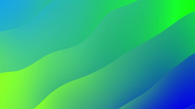 Blue with green gradient wave motion 4k backgorund seamless looping