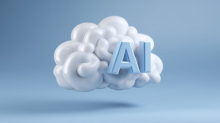 A stylized human brain with artificial intelligence lettering, symbolizing AI technology, machine learning and cognitive computing innovation.
