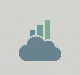 Cloud analytics icon