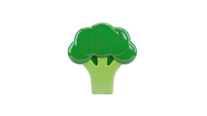 Stylized Green Broccoli Icon