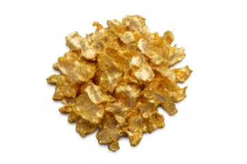 Pile of gold nuggets showing wealth and investment