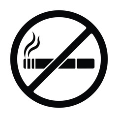 No Smoking Sign, Prohibition Symbol, Cigarette Ban Icon Symbol