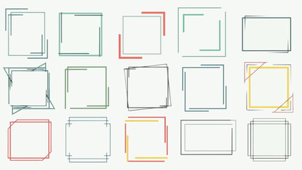 Collection of Diverse Geometric Square and Rectangular Frames.