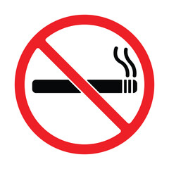 No Smoking Sign, Prohibition Symbol, Cigarette Ban Icon Symbol
