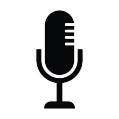 microphone icon on white background