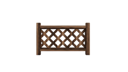 Wooden Lattice Fence Segment