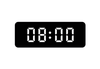 Digital Clock Displaying Midnight Sharp Contrast