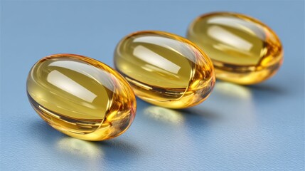 Two pills resting on a blue background symbolizing gut reset sequence concept in a planner design for gut ease