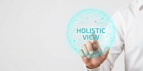 Financial high level planning concept holistic view strategy business vision innovation technology future digital network connection