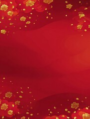 Celebrate Chinese New Year With Premium Banner Design Featuring Red Gradient and Gold Accents for Marketing Purposes in Elegant Style