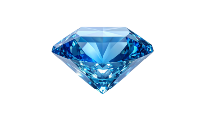 A brilliant blue gemstone, sparkling against a black background