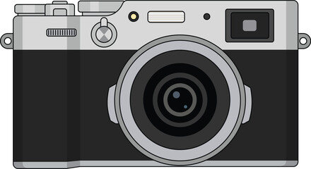 Retro Style Digital Camera Front View