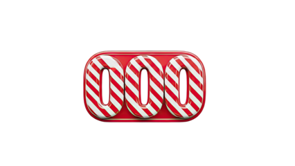 Three Candy Cane Number Zeros