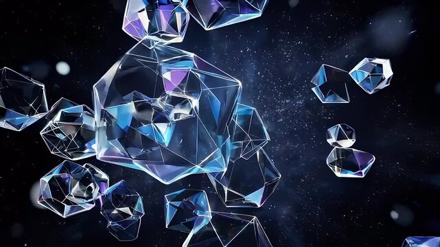 Diamonds Falling in Dark Space Environment.