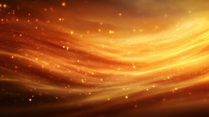 Blurred Solar Flare Background with Orange Energy Waves and Motion