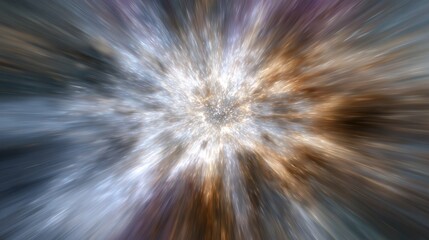 Blurred Supernova Explosion with Bright White Center and Energy