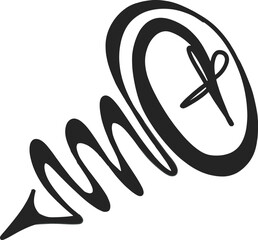 Obraz premium Bolt Logo With Black Lineart Style