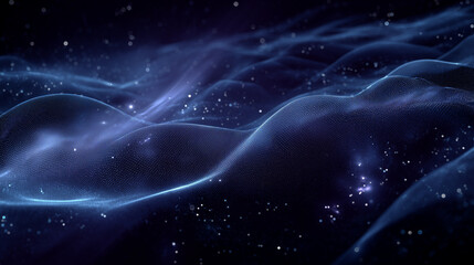 Obraz premium Gravitational Waves Propagating Through Deep Space Universe