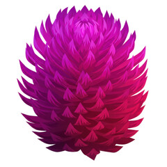 Vivid, stylized floral illustration with gradient tones and detailed petal structure isolated on white background