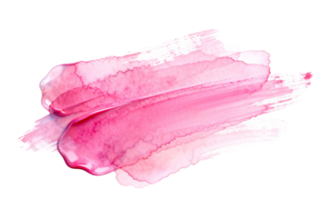 Abstract Pink Watercolor Brush Strokes Illustration