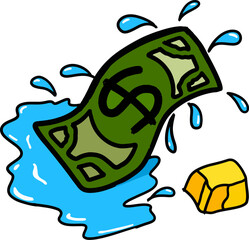 Political sarcasm image with Money Laundry theme