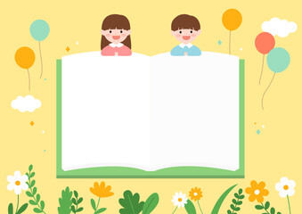 Vector illustrations of cute children.