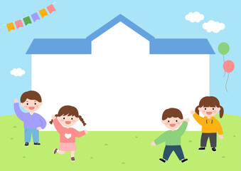 Vector illustrations of cute children.