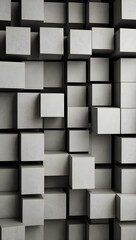 Minimalist Black & White Geometric Abstract Pattern