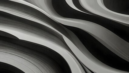 Minimalist Black & White Geometric Abstract Pattern