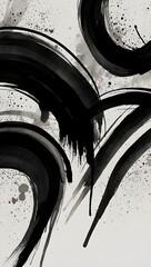 Minimalist Black & White Geometric Abstract Pattern