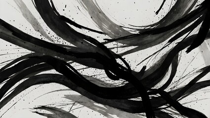 Minimalist Black & White Geometric Abstract Pattern