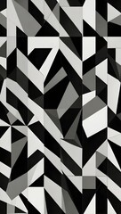 Minimalist Black & White Geometric Abstract Pattern